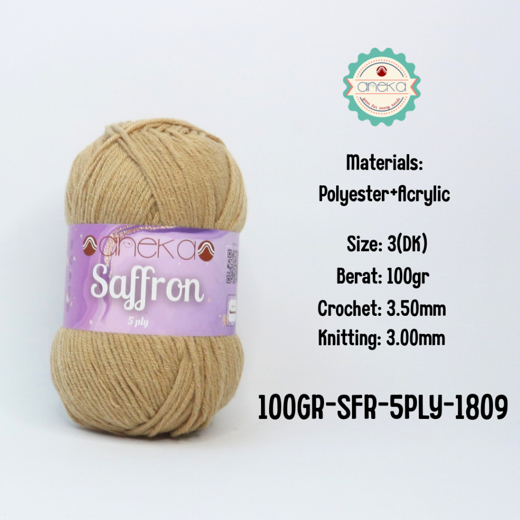 KATALOG - Benang Rajut Saffron 5 Ply 100gr / Crochet Knitting Yarn