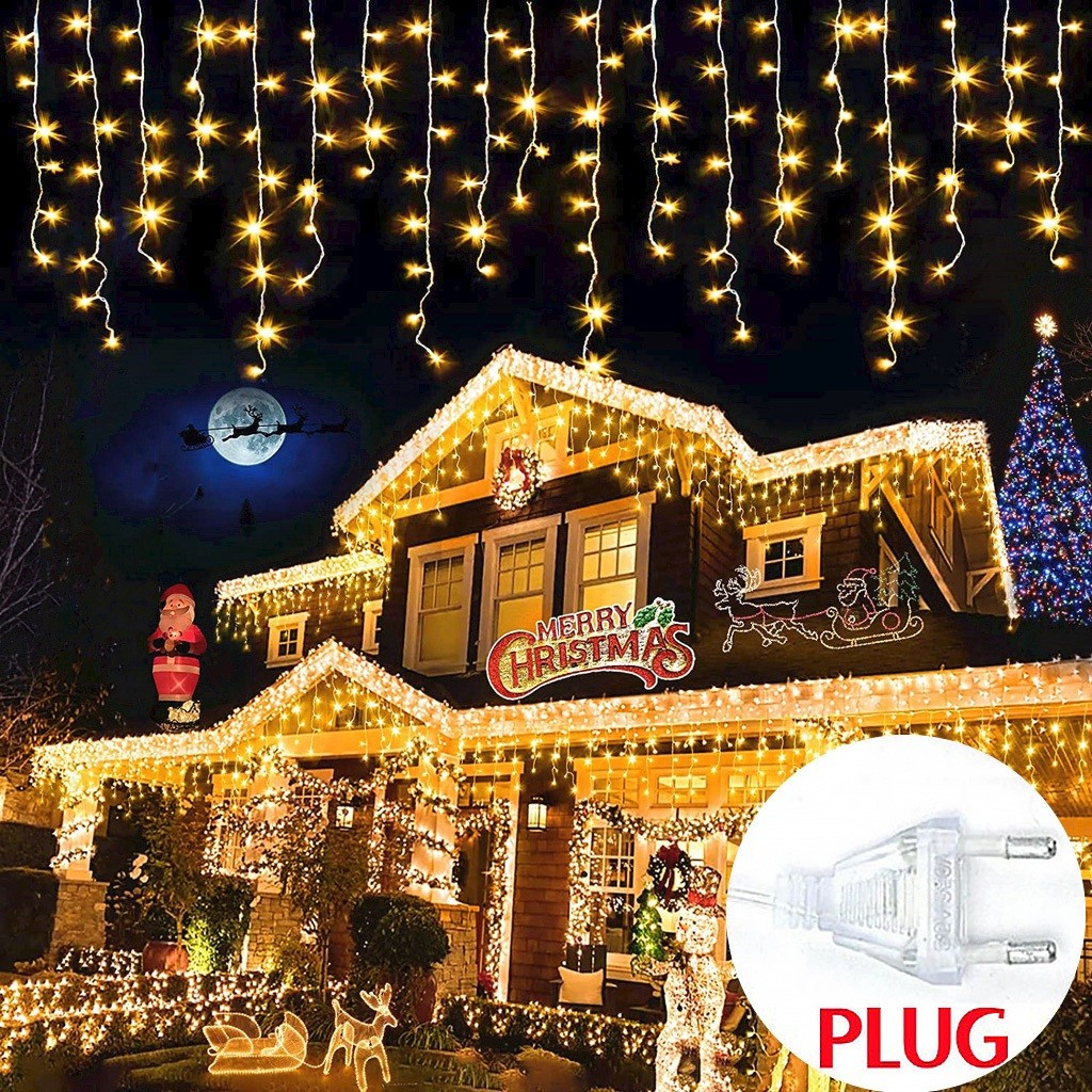 【Ready Stock】Lampu Raya Solar 10M 216LED 8 Modes Fairy Light Waterproof IP65 Hari Raya Decoration Hiasan Taman Camping Christmas