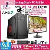 AMD Gaming Desktop Computer Set with A4/A6/A8 processor