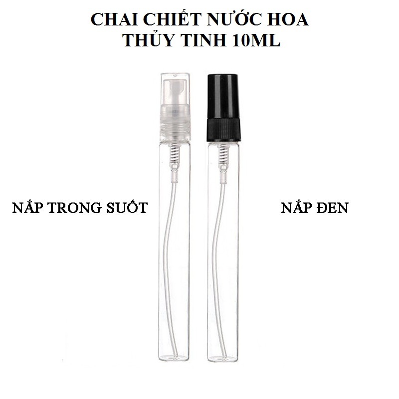 Chai lọ chiết 10ml thủy tinh nắp nhựa chiết nước hoa | Body mist