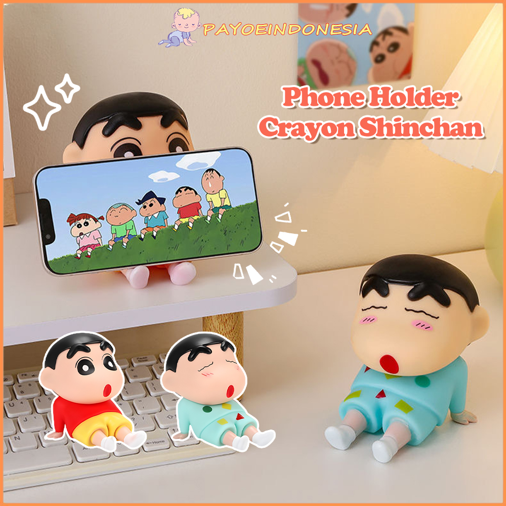 Supporto per telefono Crayon Shin-Chan Kawaii - Figura da scrivania in stile anime, supporto per cellulare, simpatica figura decorativa per scrivania e ufficio Supporto per telefono Crayon Shin-Chan Kawaii - Figura da scrivania in stile anime, supporto per cellulare, simpatica figura decorativa per scrivania e ufficio