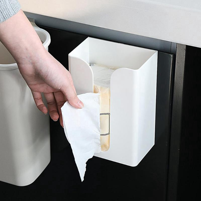 Hộp đựng giấy vệ sinh dán tường, đựng khăn giấy nhà bếp, Hộp đựng khăn giấy treo tường đa năng tiện dụng