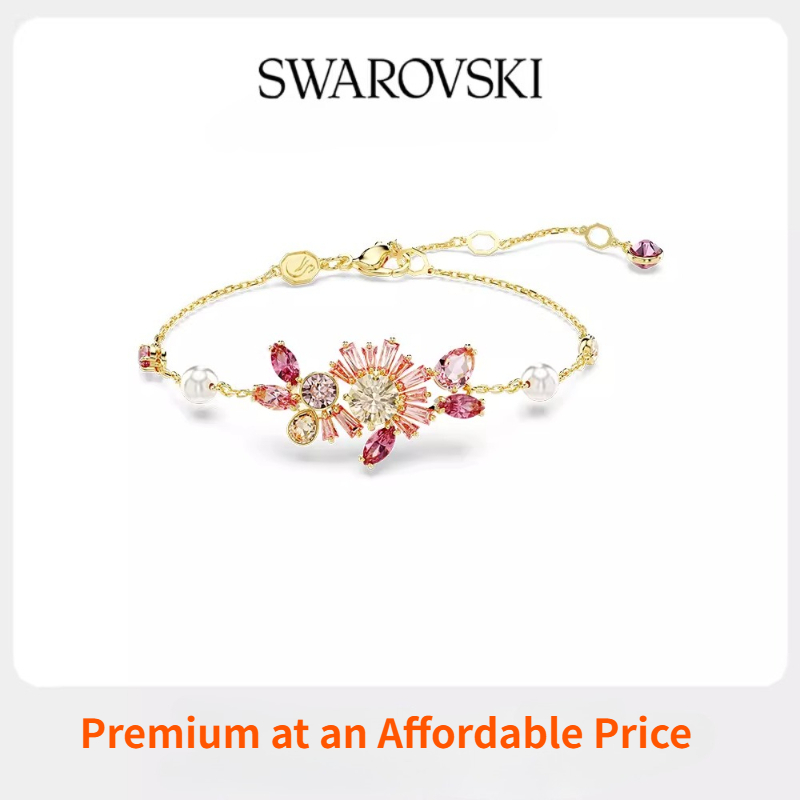 สร้อยข้อมือ Swarovski Gema ลายซากุระ สินค้าใหม่ สไตล์คู่รัก ประดับคริสตัลและมุกเทียม เครื่องประดับผู้หญิง ของขวัญสุดพิเศษ ราคา 700 บาท*ส่งฟรี