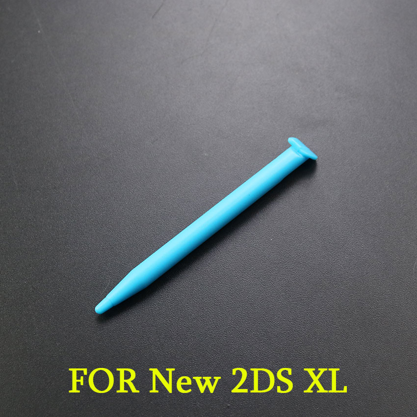 【Customizable】 2PCS Blue Metal Retractable Stylus Plastic Stylus Touch Screen Pen for 2DS 3DS New 2D