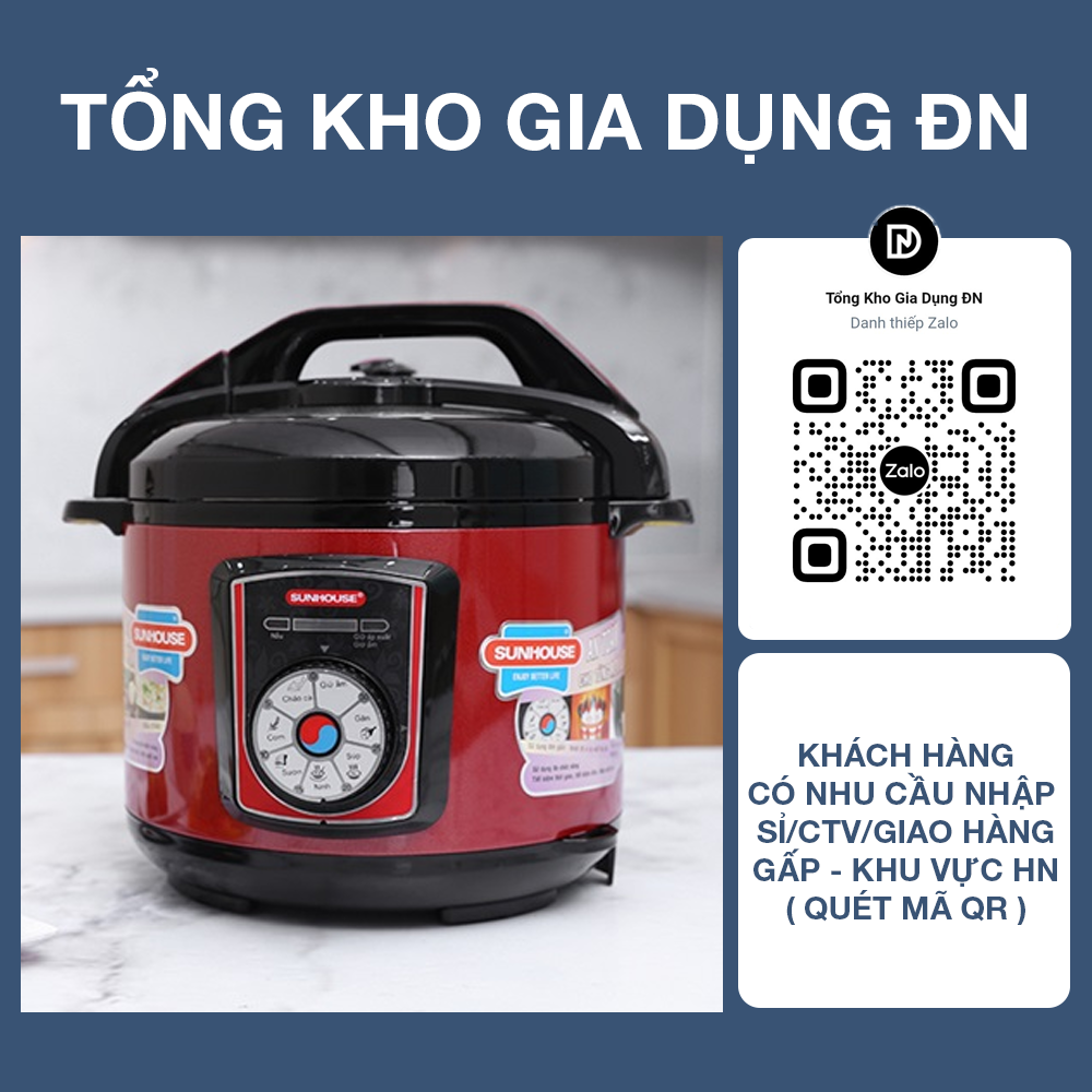 Nồi áp suất điện đa năng 5L SUNHOUSE SHD1755 - Bảo hành 12 tháng