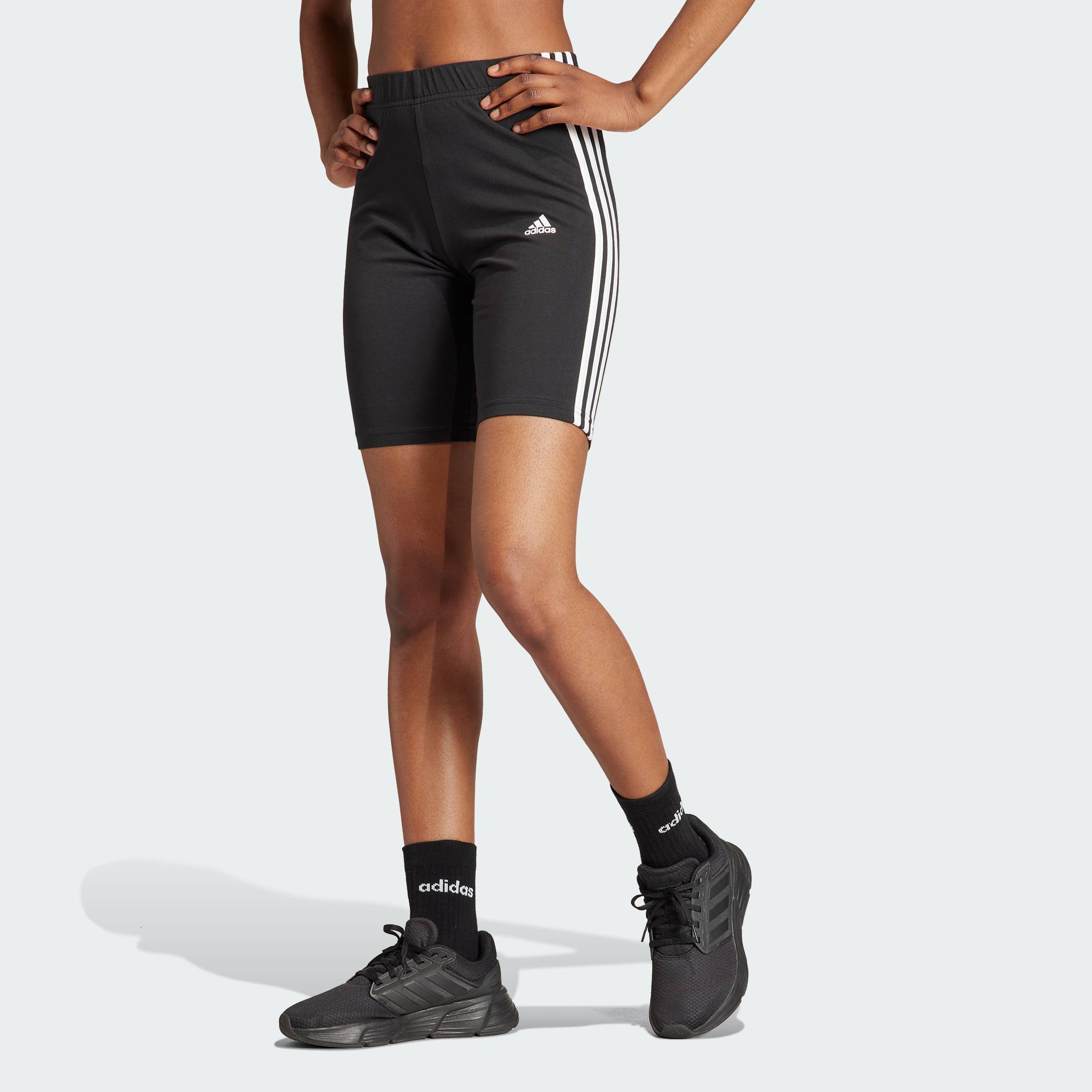 Adidas Lifestyle Essentials Women's 3-Stripes Bike Shorts Black Gr3866