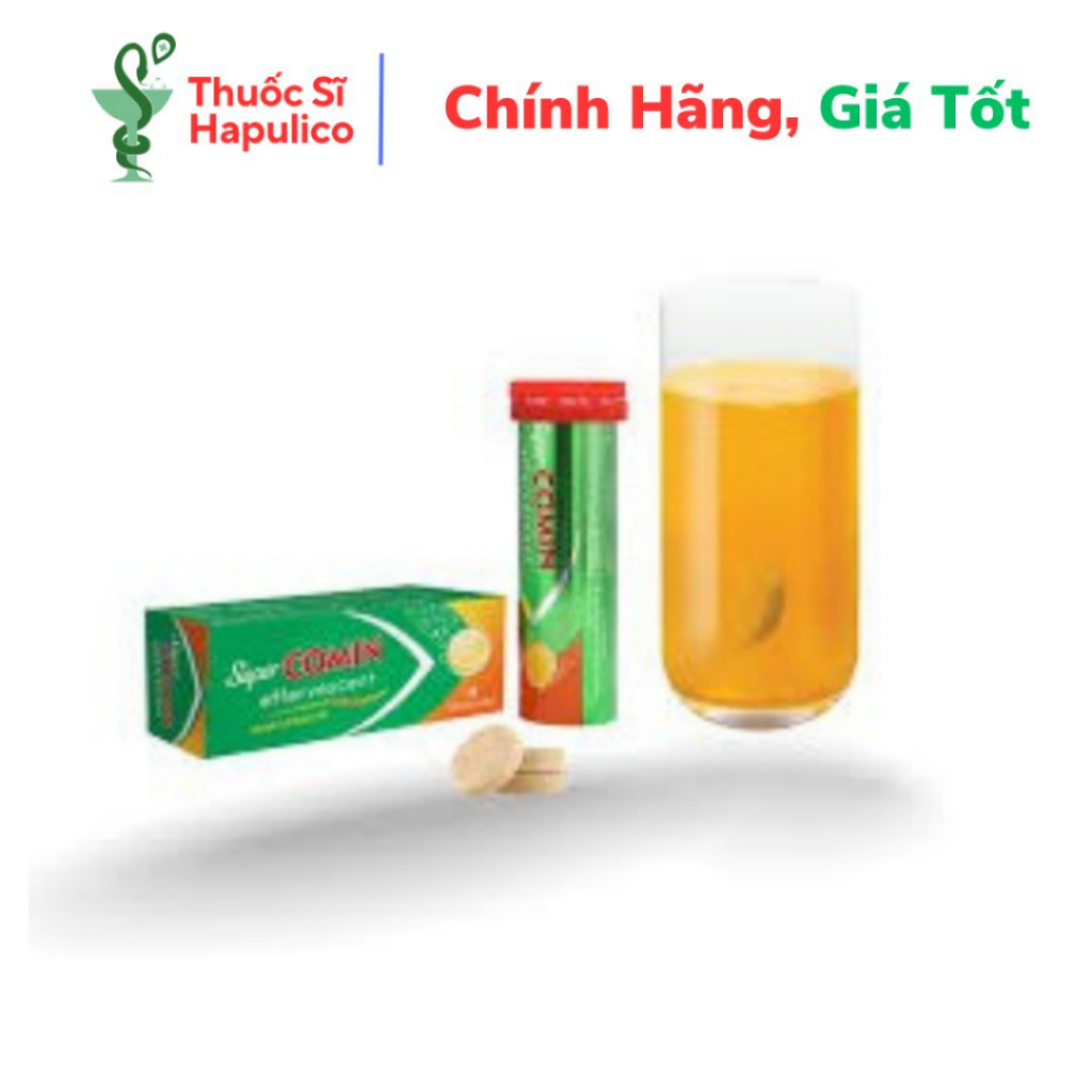 Viên sủi bổ sung vitamin và khoáng chất supercomin effervescent - tuýp 10 viên nén
