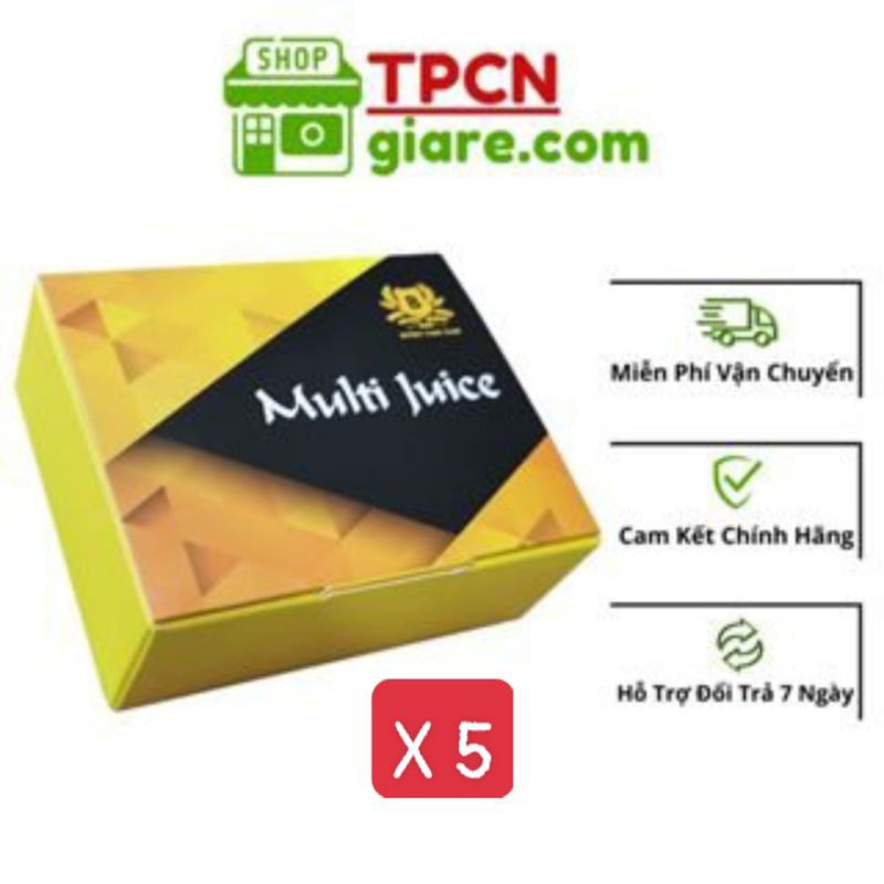 Combo 5 Hộp Trà Multi Juice Của Malaysia Cân Bằng Chức Năng Sinh Lý Nam Nữ.1 hộp 10 gói