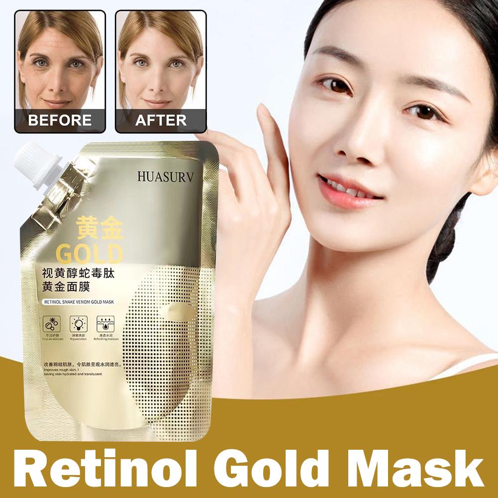 Retinol Snake Venom Peptide Gold Mask Moisturizing Moisturizing Skincare Mask Care Clear Control Anti-aging F7A7 Skin