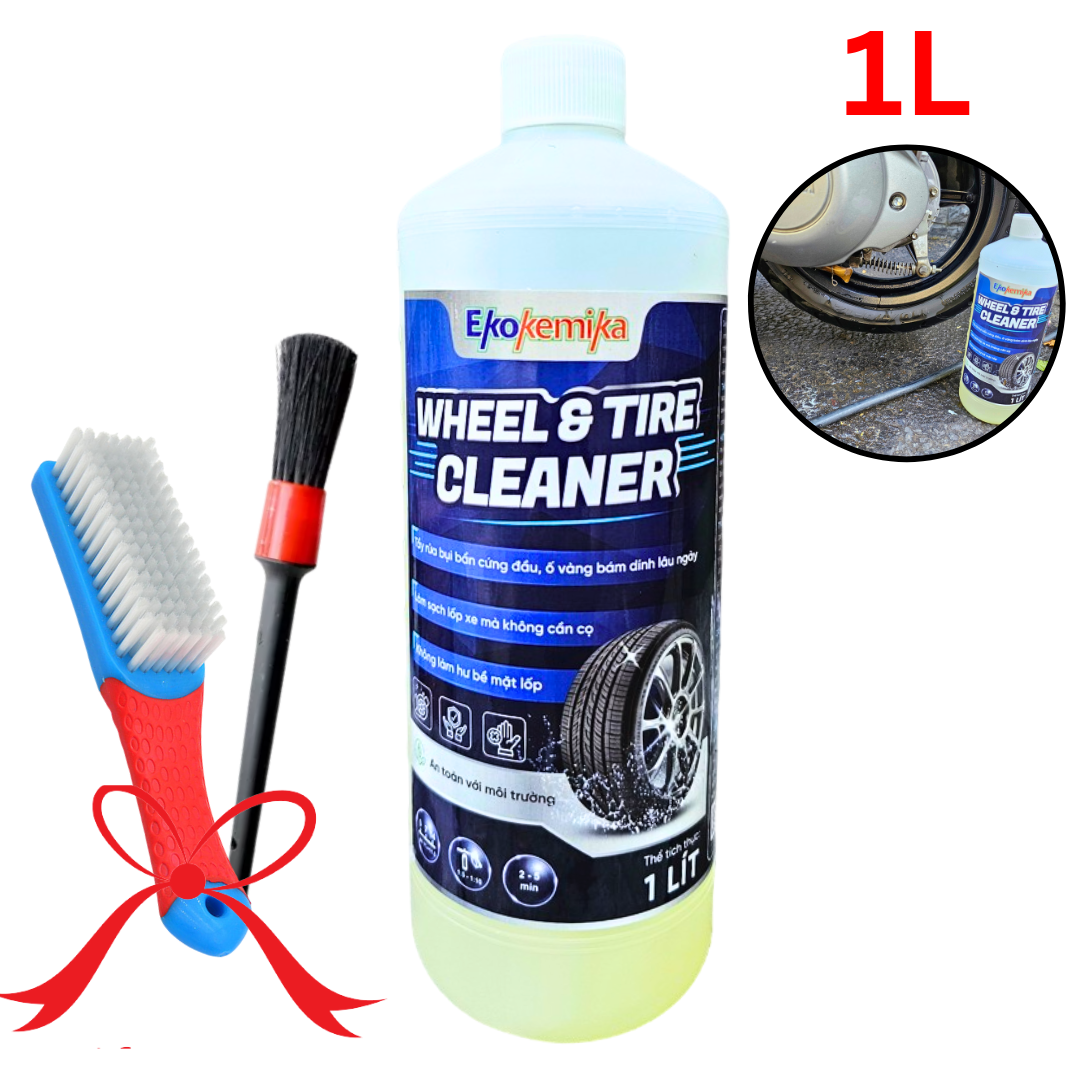 Dung Dịch Làm Sạch Vết Bẩn Vành Mâm, Vệ Sinh Lốp Ekokemika Wheel & Tire Cleaner - 1 lít