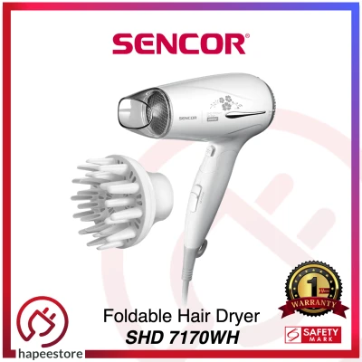 Sencor Hair Dryer Ionic Technology - SHD7170 / SHW7170WH (1 Year Warranty)