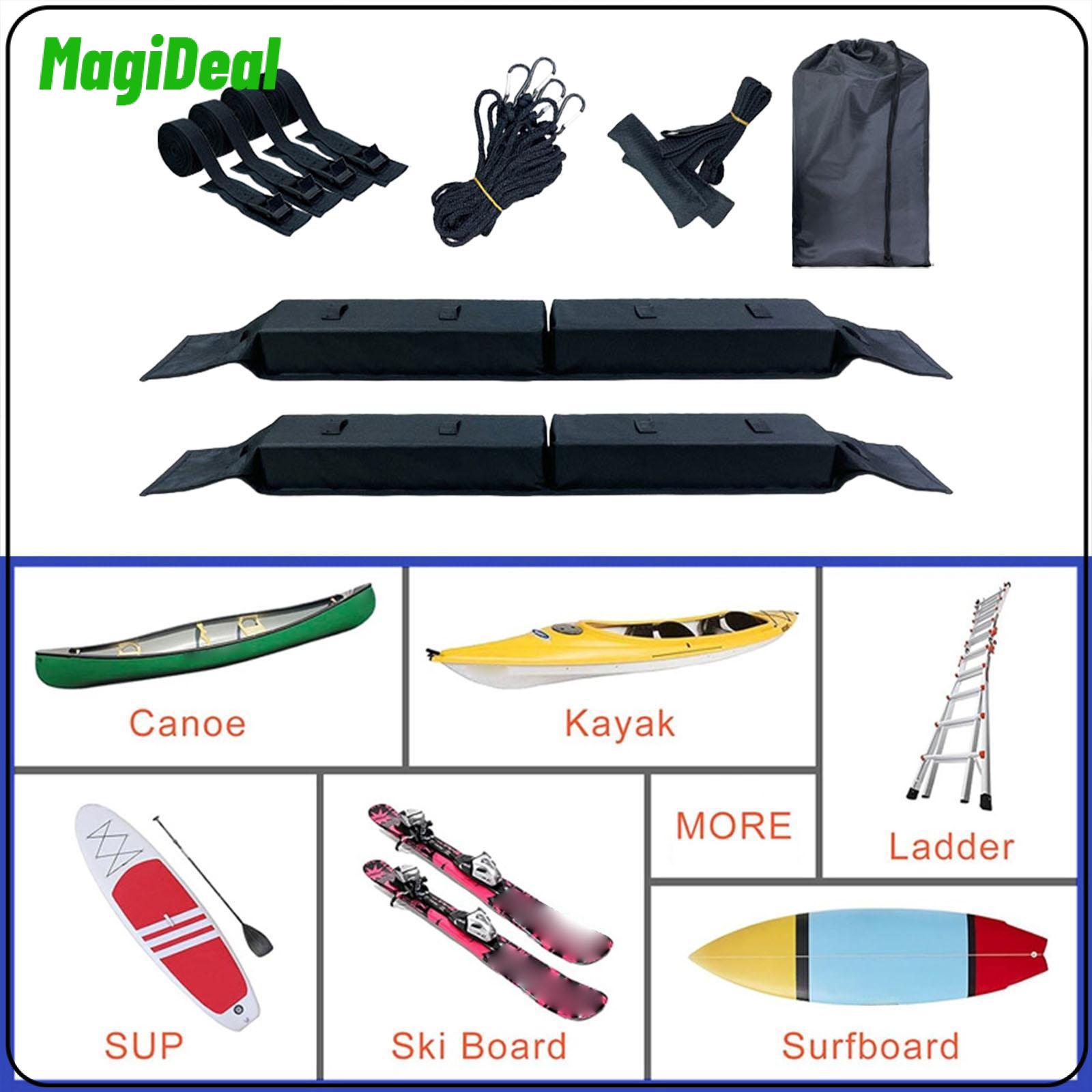 Car Soft Roof Rack Pads Rooftop Luggage Carrier 2 Quick Loop Straps Universal Easy Installation for Kayak Snowboard ราคา 2,648 บาท*ส่งฟรี