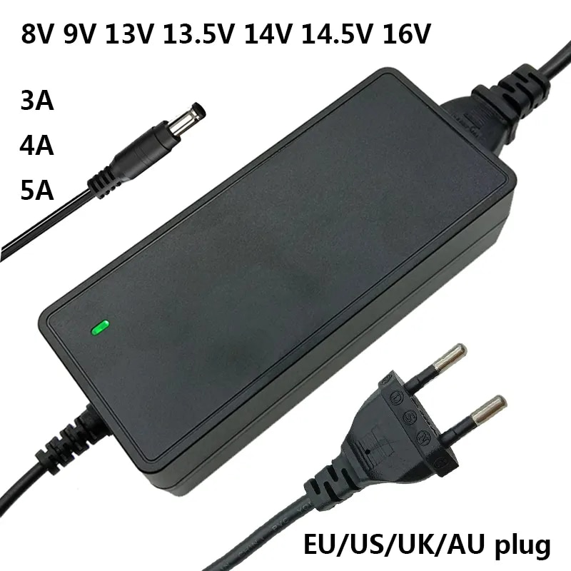 【Eco-friendly】 8v 9v 13v 13.5v 14v 14.5v 16v 3a 4a 5a Power Supply Swich 16 Volt Adapter 3000ma Ac D