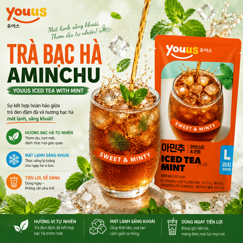 Trà Bạc Hà Aminchu Youus - Youus Iced Tea With Mint