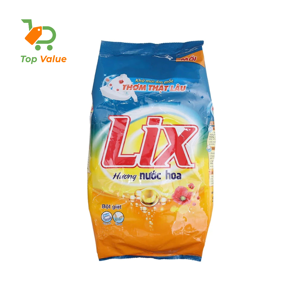 Bột giặt Lix PD213 đậm đặc hương nước hoa thơm mát giúp làm sạch mọi vết bẩn cứng đầu