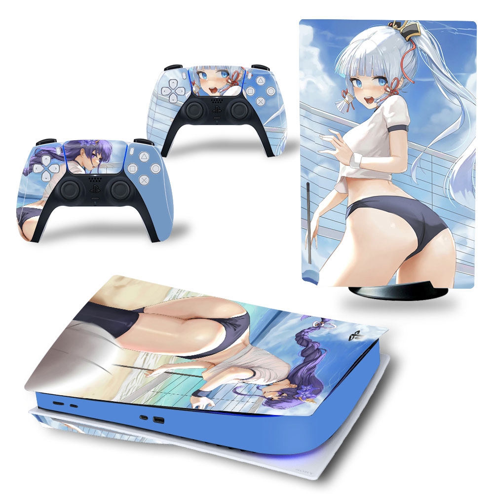 Anime Girls PS5 disk digital editon decal skin sticker for playstation 5 Console and two Controllers Vinyl stickers