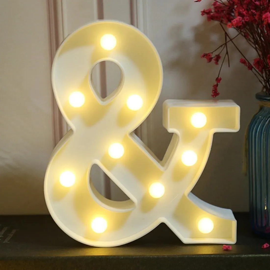 New 3D & White Letter LED Marquee Sign Alphabet Light Indoor Wall Hanging