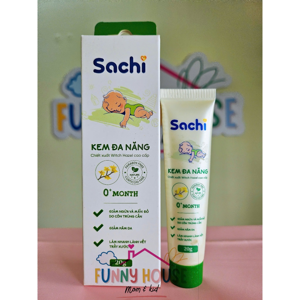 Kem Đa Năng SACHI Hỗ Trợ Giảm Hăm Da, Khô Da, Ngứa Ngáy, Làm Dịu Bỏng, Nhanh Lành Vết Thương, Tuýp 20g