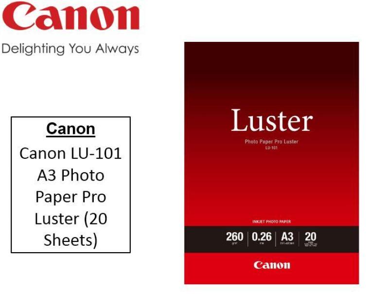 Canon LU-101 A3+ Photo Paper Pro Luster (20 Sheets) Singapore