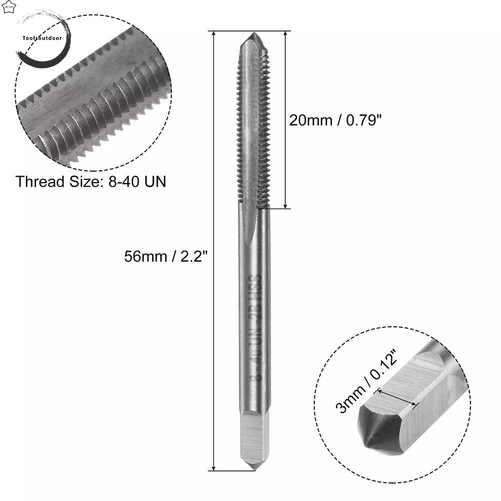 TOOLSOUT Precision Thread Cutting Tool HSS Machine Tap 8 40 UN for Various Metals