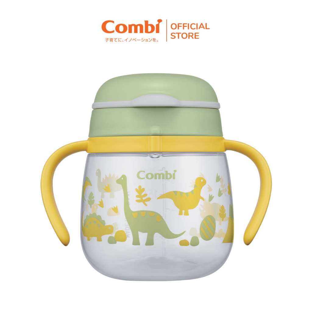 Bình nước Combi LakuMug bước 5 dung tích 240ml Khủng long