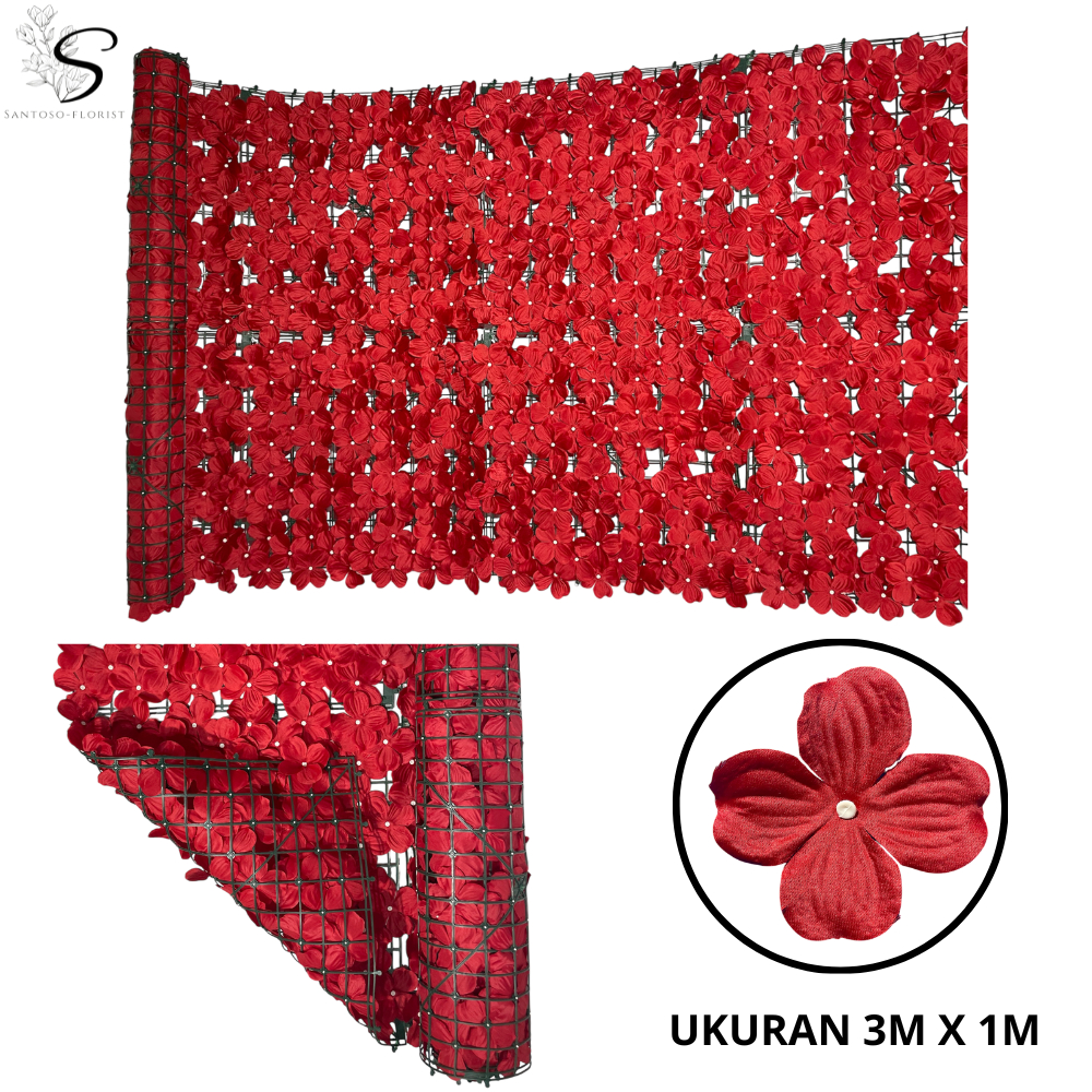 New Rumput Dinding Sintetis Dekorasi Dinding Daun Rambat Pagar 3 Meter x 1 Meter Premium / CZ-170
