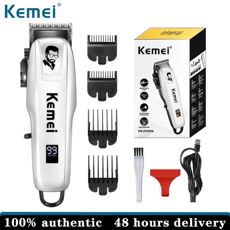 KEMEI The rechargeable electric hair clipper is suitable for KM-PG809A rechargeable professional hair clippers ราคา 599 บาท*ส่งฟรี