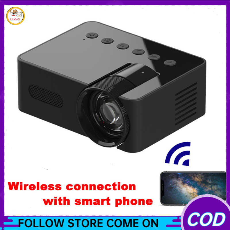 YT100 xách tay máy chiếu thông minh Máy chiếu Mini Wi-Fi HD Máy chiếu video tương thích cho điện thoại thông minh máy tính bảng
