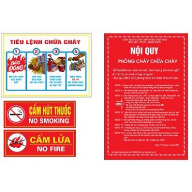 Bộ nội quy, tiêu lệnh pccc, cấm lửa, cấm thuốᴄ tôn không rỉ. tôn chống rỉ loại tốt