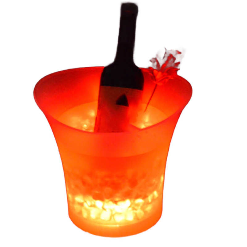 [Waanon]Illuminated Champagne Bucket, LED Ice Bucket, Bar, Champagne Crate, Beer Waterproof Plastic LED Ice Bucket
