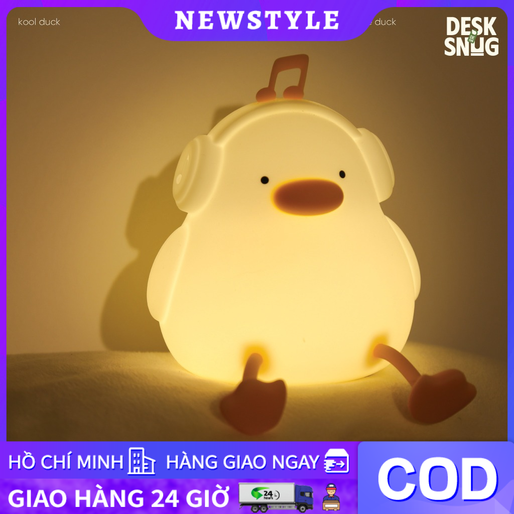 Đèn decor kèm giá đỡ điện thoại sạc USB Kool Duck đèn để bàn đèn trang trí quà tặng giáng sinh