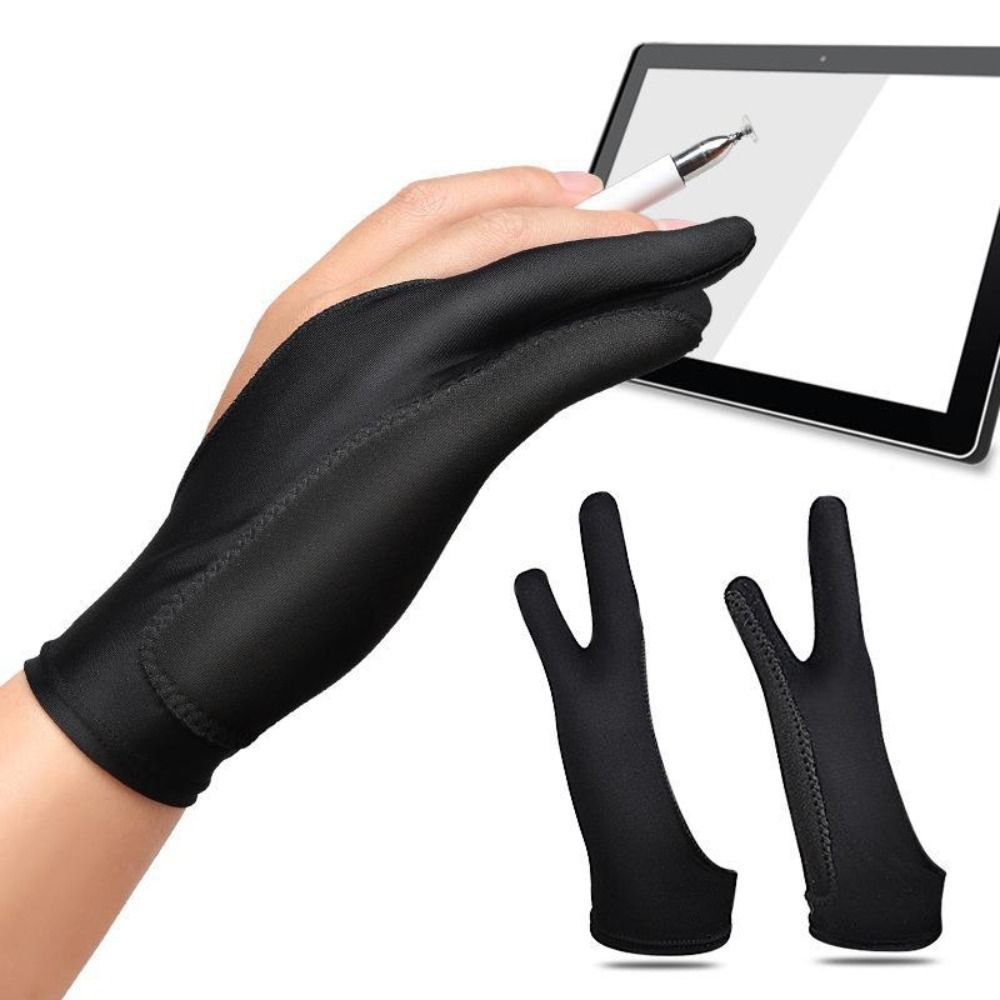 Anti-touch Two Finger Tablet Stylus Pen Gloves Drawing Sweat-proof  Anti-scratch Unisex Painting Glove For Touch Pen - Tablet Screen Touch  Gloves - AliExpress