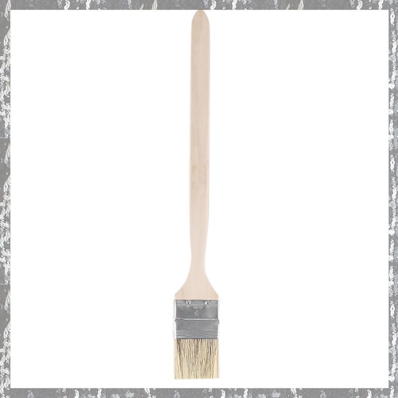 (YTMG) 2 inch Wide Wooden Handle Metal Ferrule Faux Bristle Radiator Brush