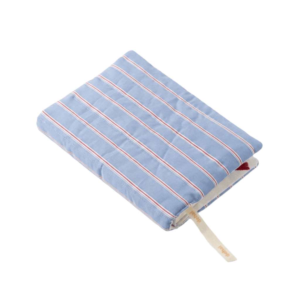MNTT Stripe Bìa sách chấm bi Mềm mại Được may chần bông Bìa sách bằng vải Có thể tái sử dụng Bìa sổ nhật ký Nhật ký
