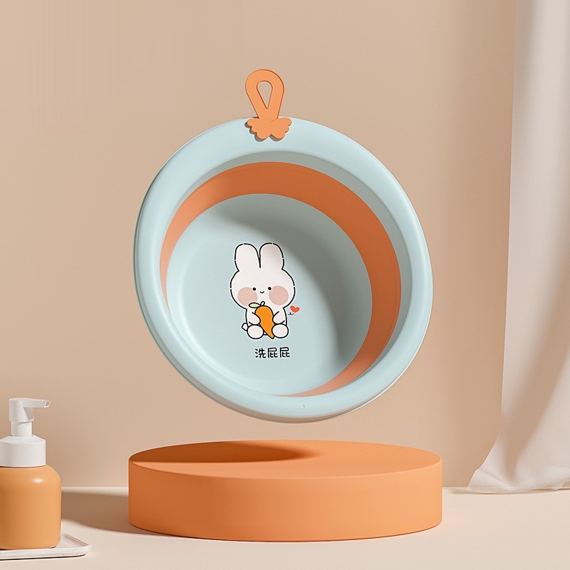 Harga Grosir - Foldable Baby Wash Basin / Baskom Lipat Mini New Born / Ember Lipat Multifungsi Lucu
