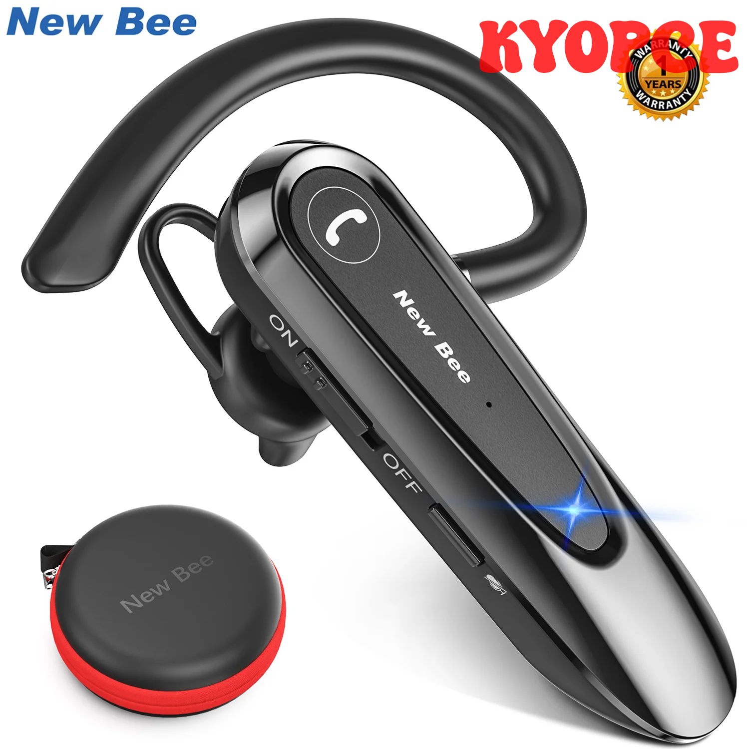 [Kyopce] New Bee B45 Bluetooth 5.0 Tai Nghe Tai nghe nhét tai không dây Tai Nghe Với hai micro Earbuds Tai Nghe Cvc8.0 giảm tiếng ồn Cho Lái Xe