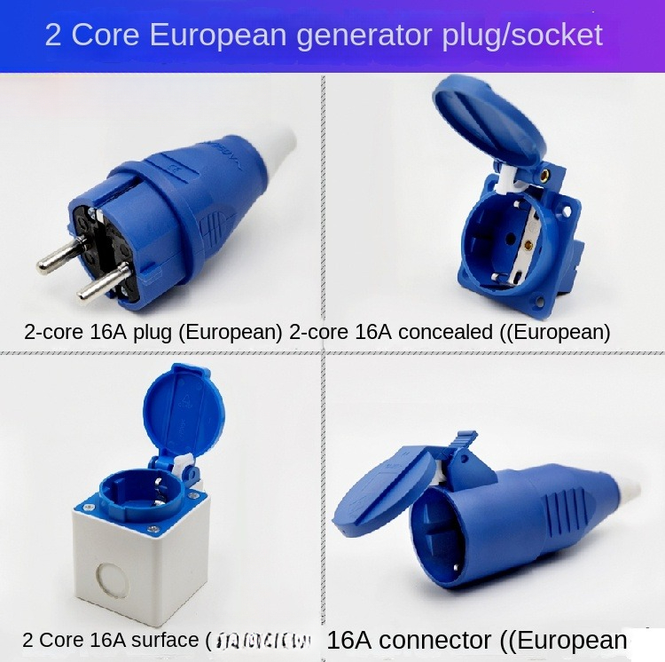 1 Bộ Phích Cắm | Phích Cắm và Ổ Cắm Công Nghiệp 2 Cores 16A | 012 Other 220V Waterproof IP44 – Kết Nối An Toàn, Bền Bỉ