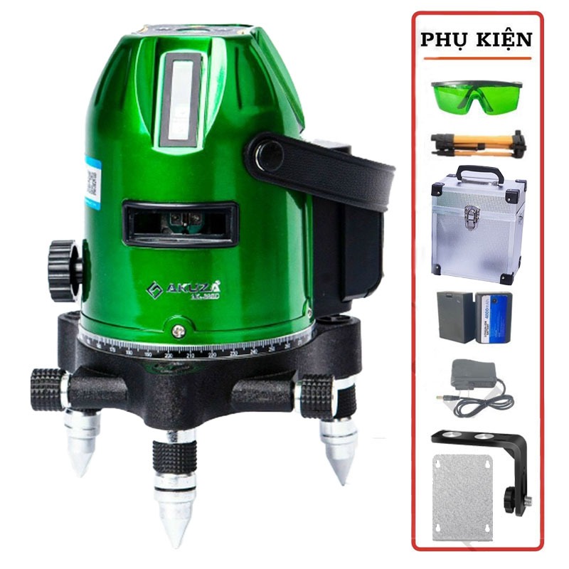 Máy lazer cân bằng, Máy bắn cốt cân mực laze Akuza 686d 5 tia xanh cân bằng tự động T23