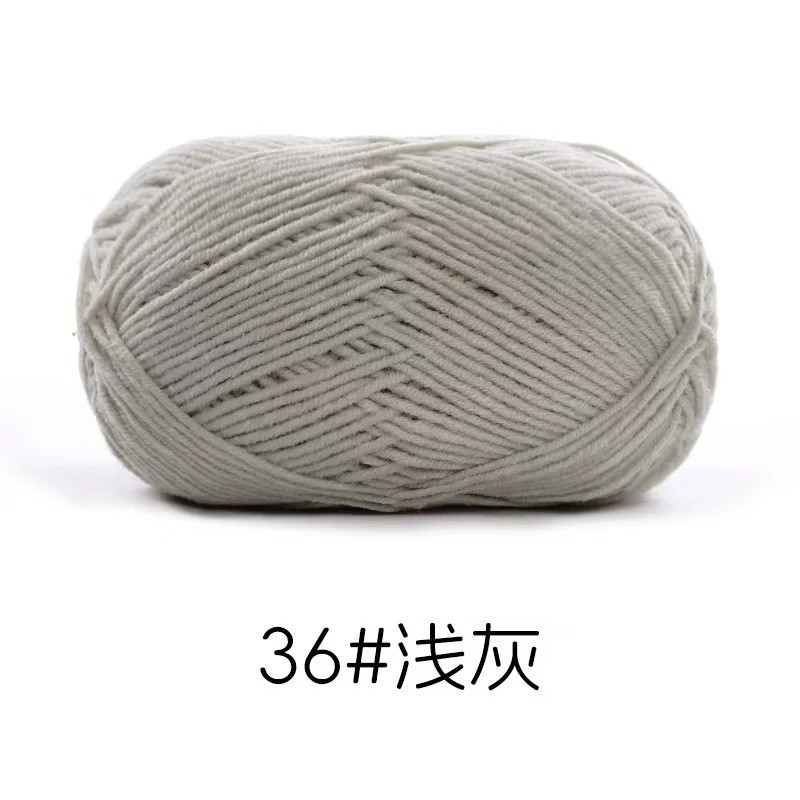 40g Soft Cotton Knitting Wool Yarn 4-Ply Combed Thick Fiber Hand-Knitted Velvet Yarn For Diy Sweate 