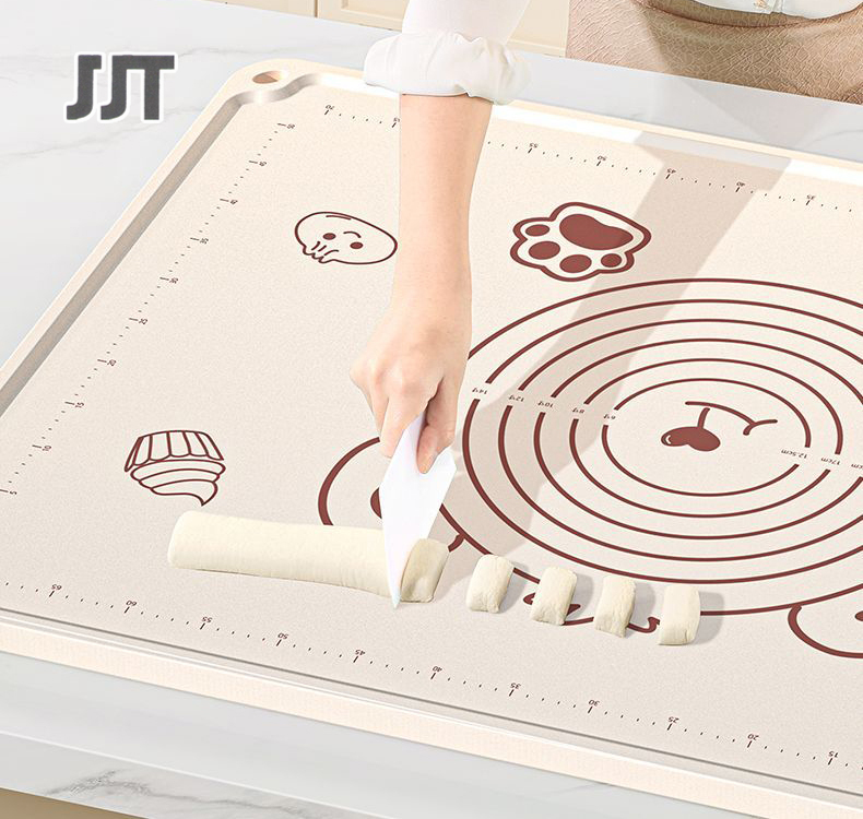 JJT [Miễn Phí Vận Chuyển]Thớt Bảng điều khiển đệm Silicone dày Tấm nhào bột cấp thực phẩm cán Pad hộ gia đình thớt lớn nhà bếp nướng và Mat