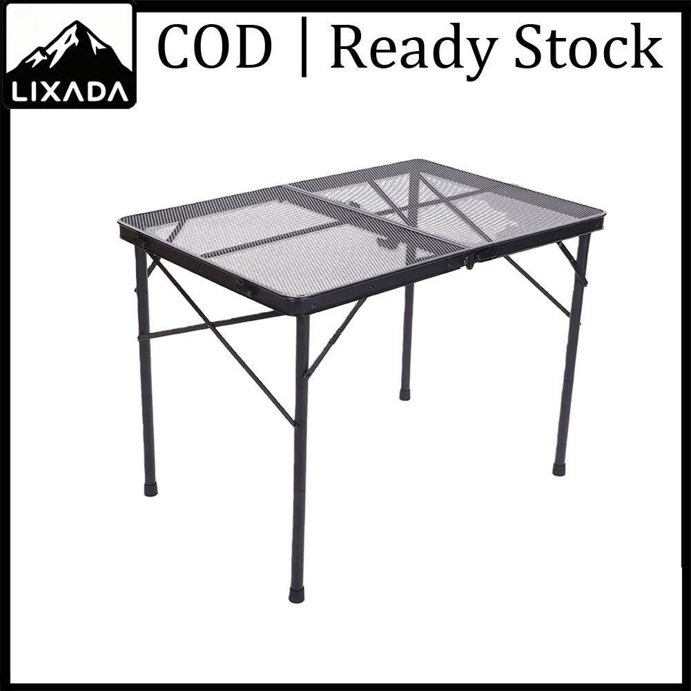 LIXADA fangzi Camping Folding Table Portable Outdoor Picnic Table Adjustable Height Camping Desk ราคา 3,170 บาท*ส่งฟรี