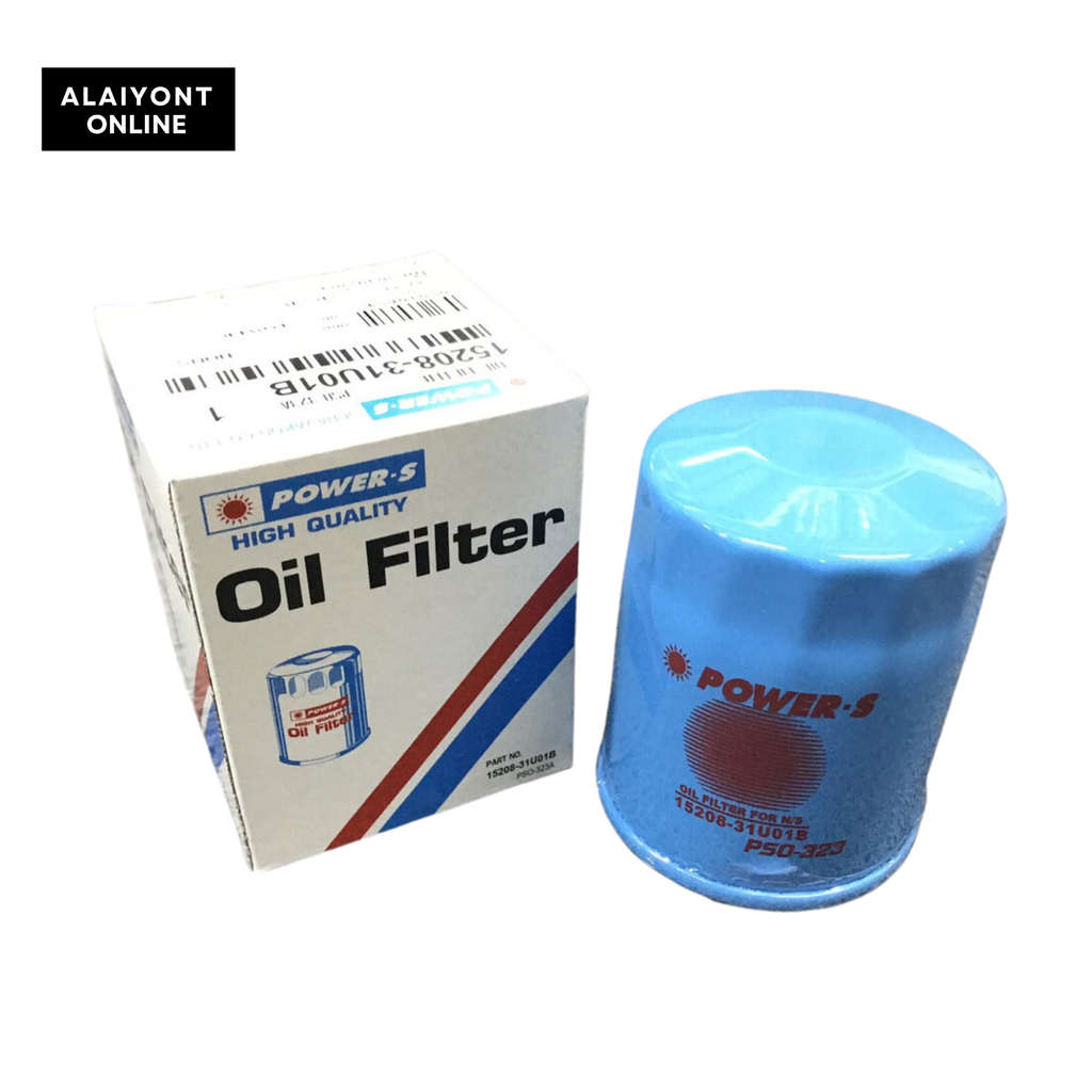 กรองเครื่อง, ไส้ กรอง น้ำมันเครื่อง, ไส้กรองน้ำมันเครื่อง NISSAN CEFIRO A32(VQ20DE) J31,A31,NAVARA เบนซีน (Power-S PSO-323 / PSO323 ) ราคา 129 บาท*ส่งฟรี