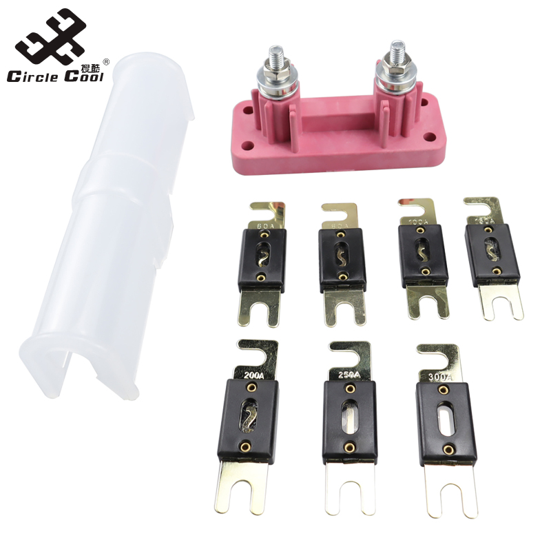 Vòng Tròn Mát Mẻ Mới! Bộ giữ cầu chì Bolt Ngã Ba Bộ cầu chì Lưỡi Loại ổ cắm Cầu Chì 60A 80A 100A 150A 200A 250A 300A Cho xe ô tô THUYỀN xe tải Âm Thanh