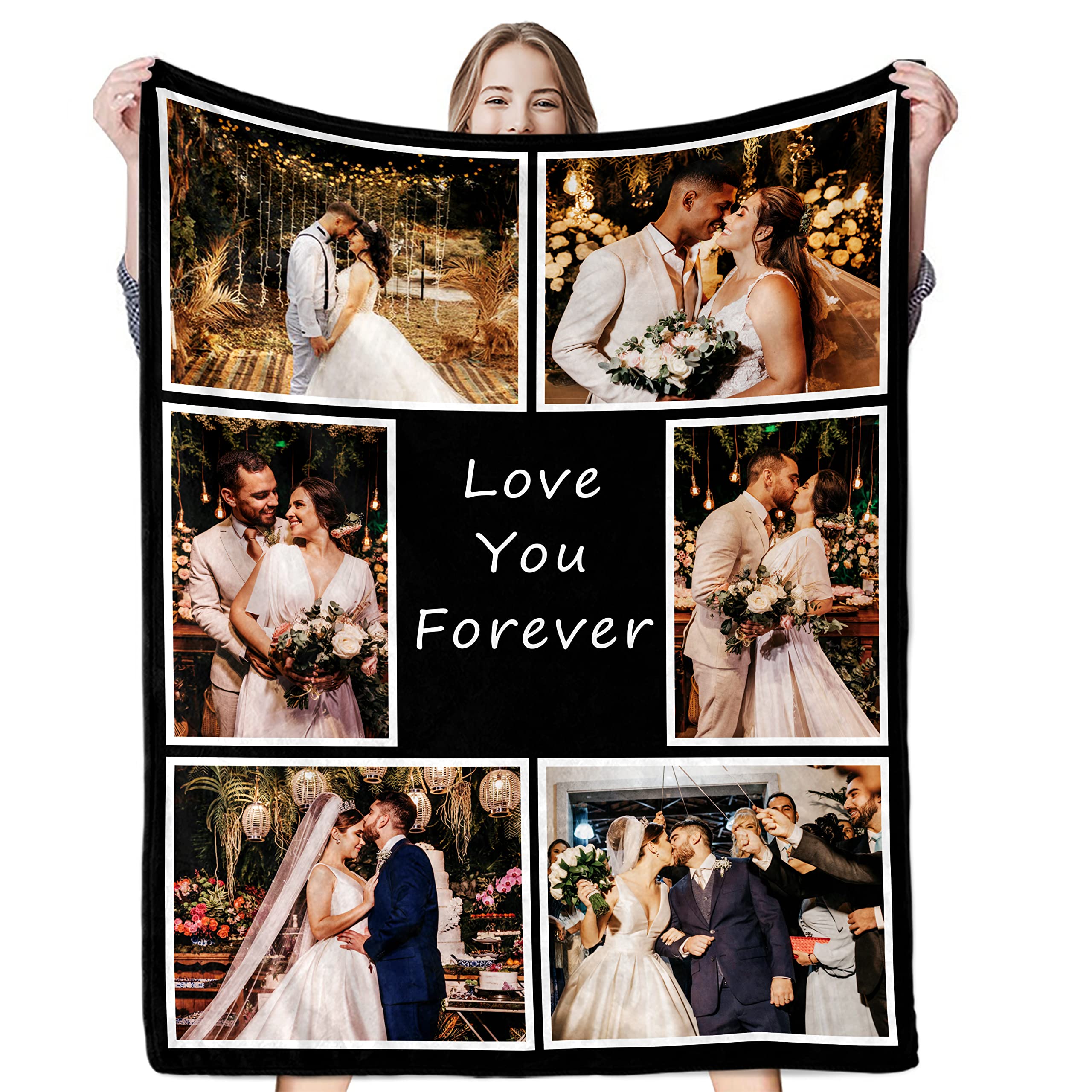 Custom Personalized Picture Throw Blanket For Memorable Mother Father Day Birthday Anniversary Christmas Valentine Gifts kangpudeng ราคา 778 บาท*ส่งฟรี
