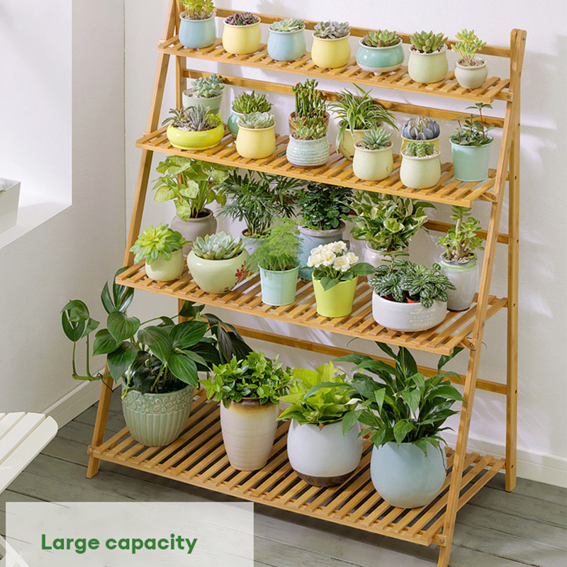 Balcony flower stand wooden multi-storey indoor floor floor, outdoor living room flower rack, flower pot rack, hanging potted plant rack flower table