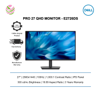Dell Pro 27 QHD Monitor - E2726DS (27″ 2560x1440 IPS 100Hz VESA HDMI DP 3yrs) E2726DS