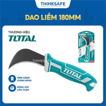 Dao lưỡi cong THT51886 kích thước 180mm lưỡi cong chất liệu thép không gỉ tay cầm độc đáo dao liềm total chính hãng