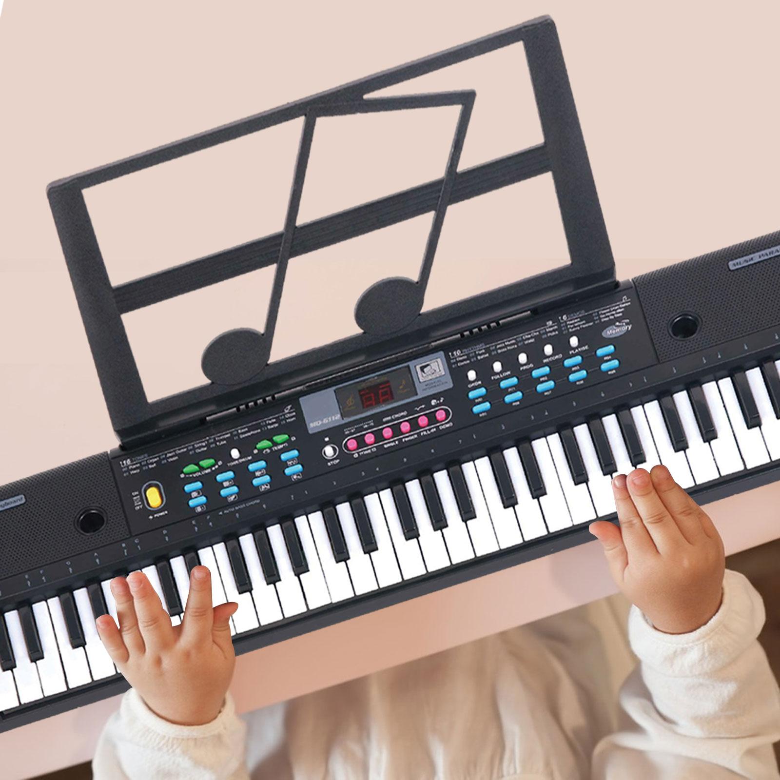 BNMUSIC Eletric Piano Keyboard with Micorphone Birthday Gift New Year Gifts Electronic Organ for Teaching Stage Indoor Show Girls Boys
