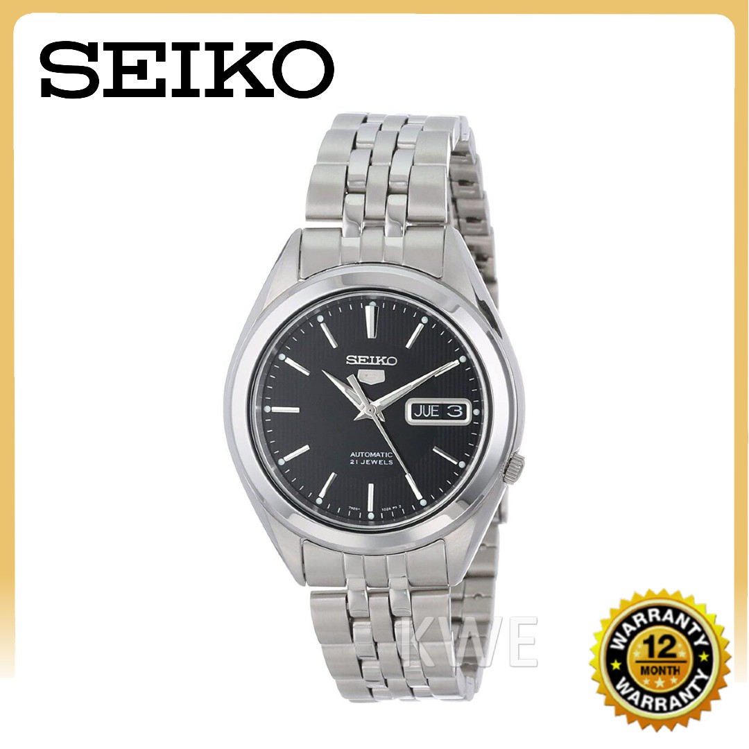 Seiko Snkl23 Silver Stainless Steel Band Automatic Watch With See