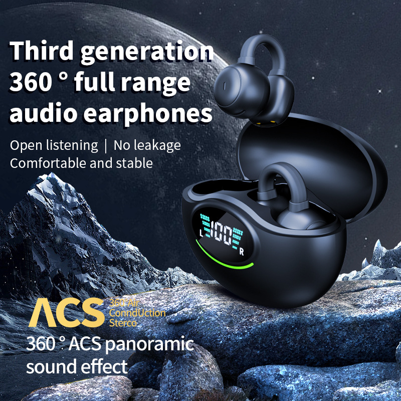 New clip on Bluetooth earphones with Q86 sound and air conduction for ultra long battery life Replacement Earbuds ราคา 408,355 บาท*ส่งฟรี